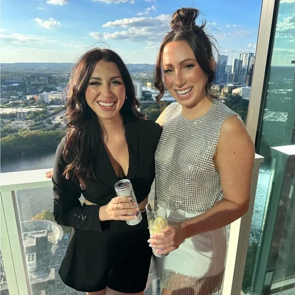 *LAST ONE* Main Character Energy Silver Rhinestone Top - Picture 11 of 17